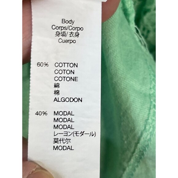 Mint Green Gap Lace Tank Top XS Cotton Modal - Picture 4 of 5